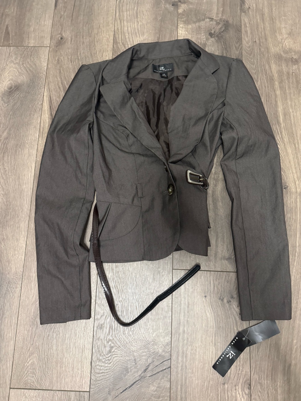 INC International Concepts Women’s Tailored Dark Brown Blazer